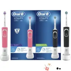 2 عدد مسواک برقی و شارژی مشکی و صورتی Oral-B