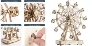 پازل سه بعدی چوبی همراه با جعبه موسیقی